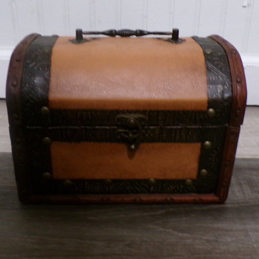 Mini Treasure Chest Small Trunk Box VTG